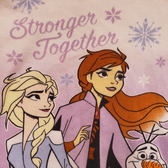 DISNEY FROZEN II PAJAMA TOP THERMAL SLEEPWEAR by NINAS - STRONGER TOGETHER - 5T - Picture 6 of 7